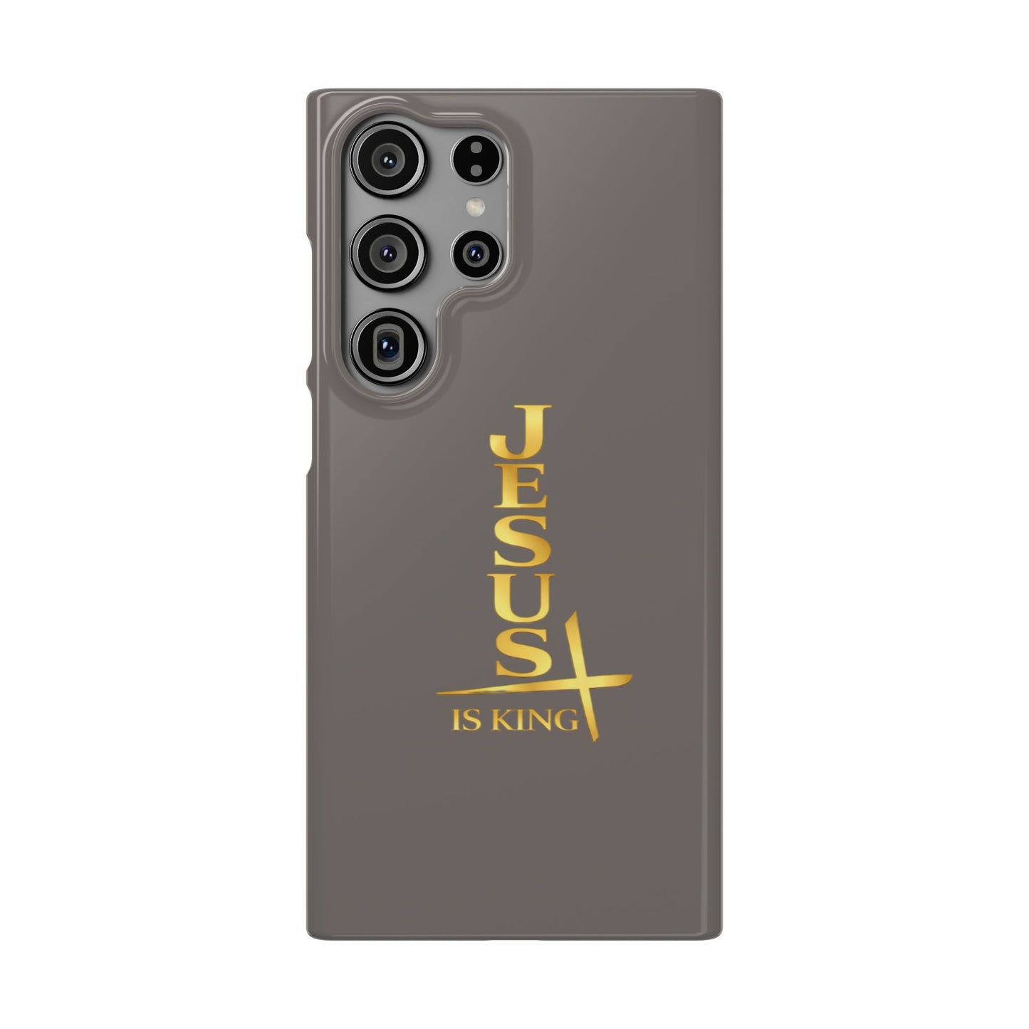 Jesus Is King — Gray Snap Phone Cover
