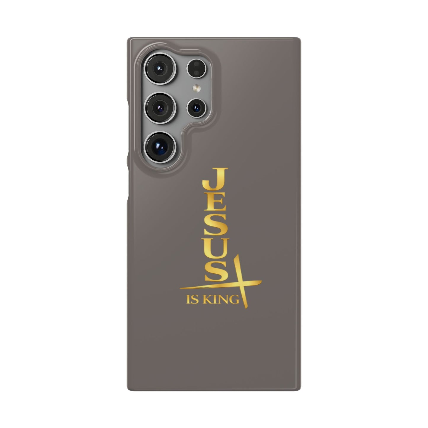 Jesus Is King — Gray Snap Phone Cover