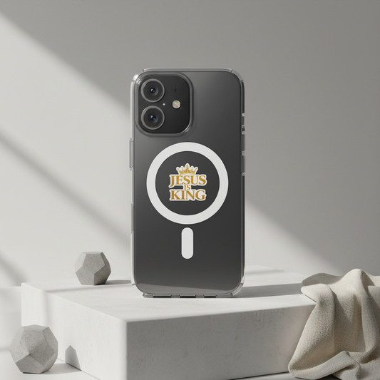 Jesus is King  — Clear Magnetic Phone Case
