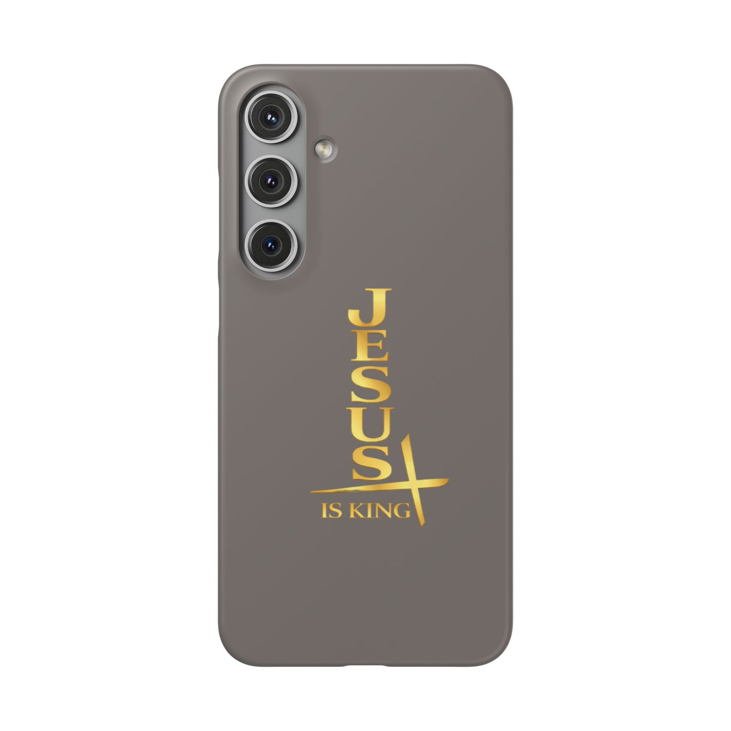 Jesus Is King — Gray Snap Phone Cover