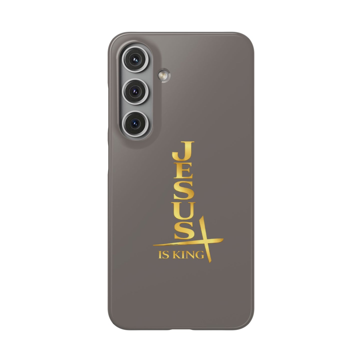 Jesus Is King — Gray Snap Phone Cover