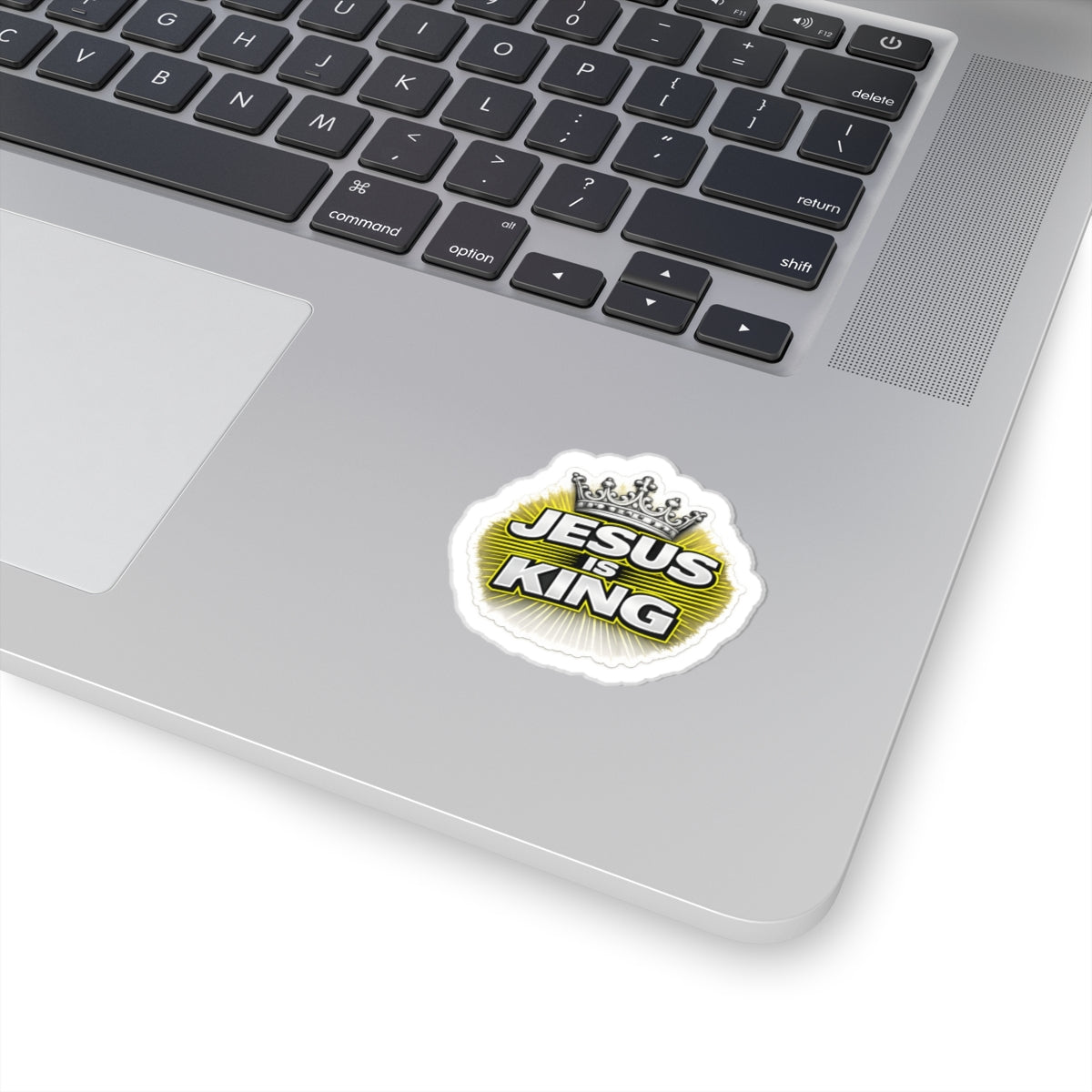 Jesus Is King Kiss — Cut Sticker Crown Decal