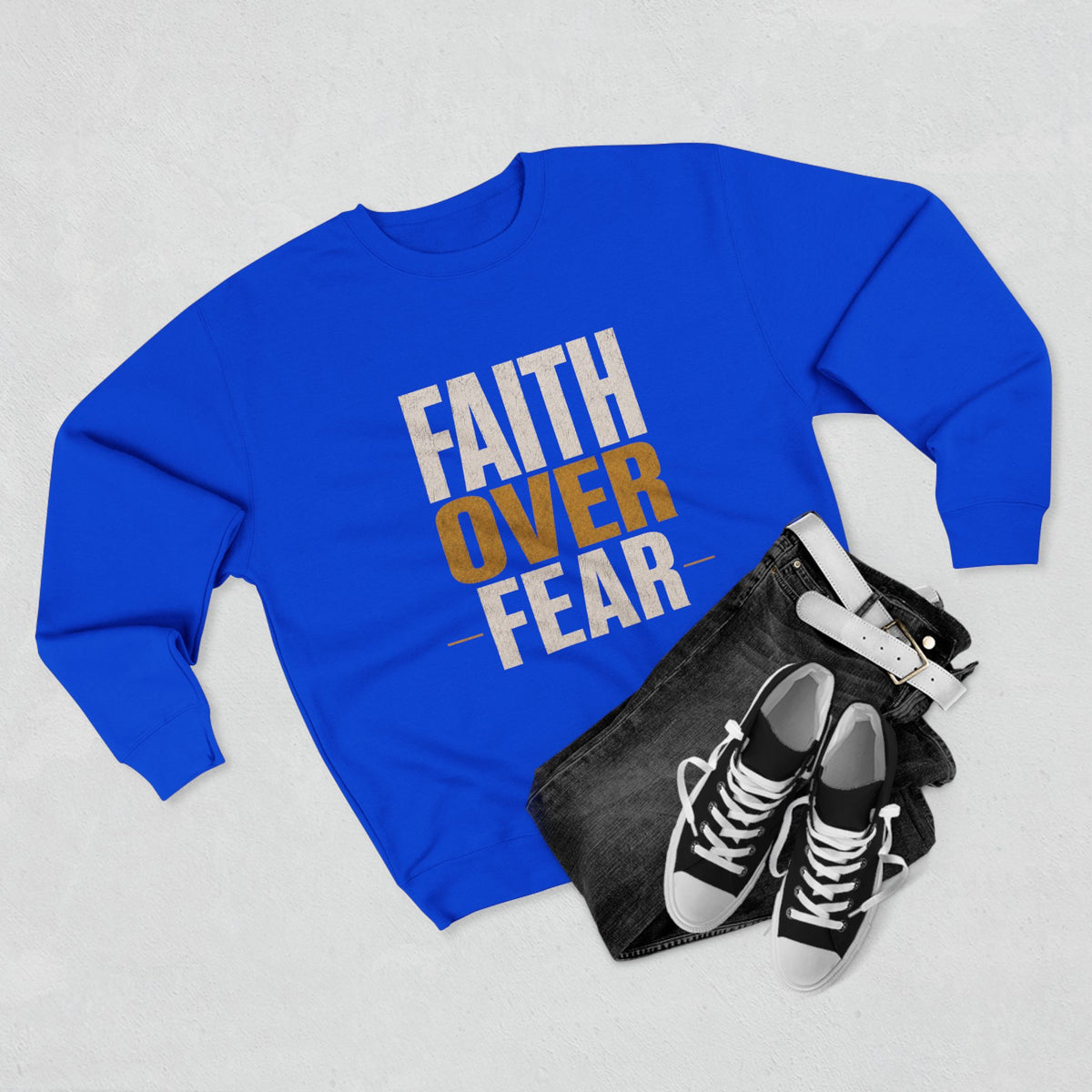 JIK Faith Over Fear Crewneck Sweatshirt