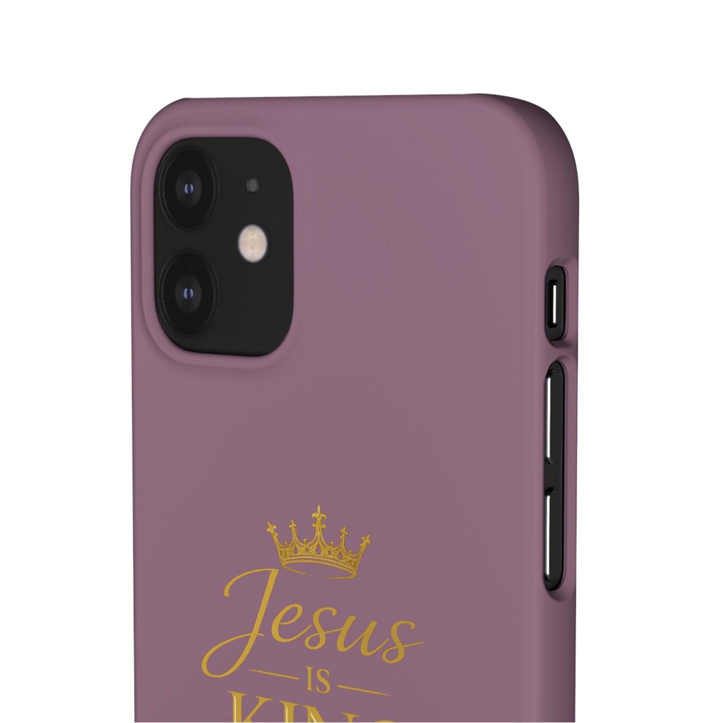 Jesus Is King — Pink  Phone Case with Gold Crown