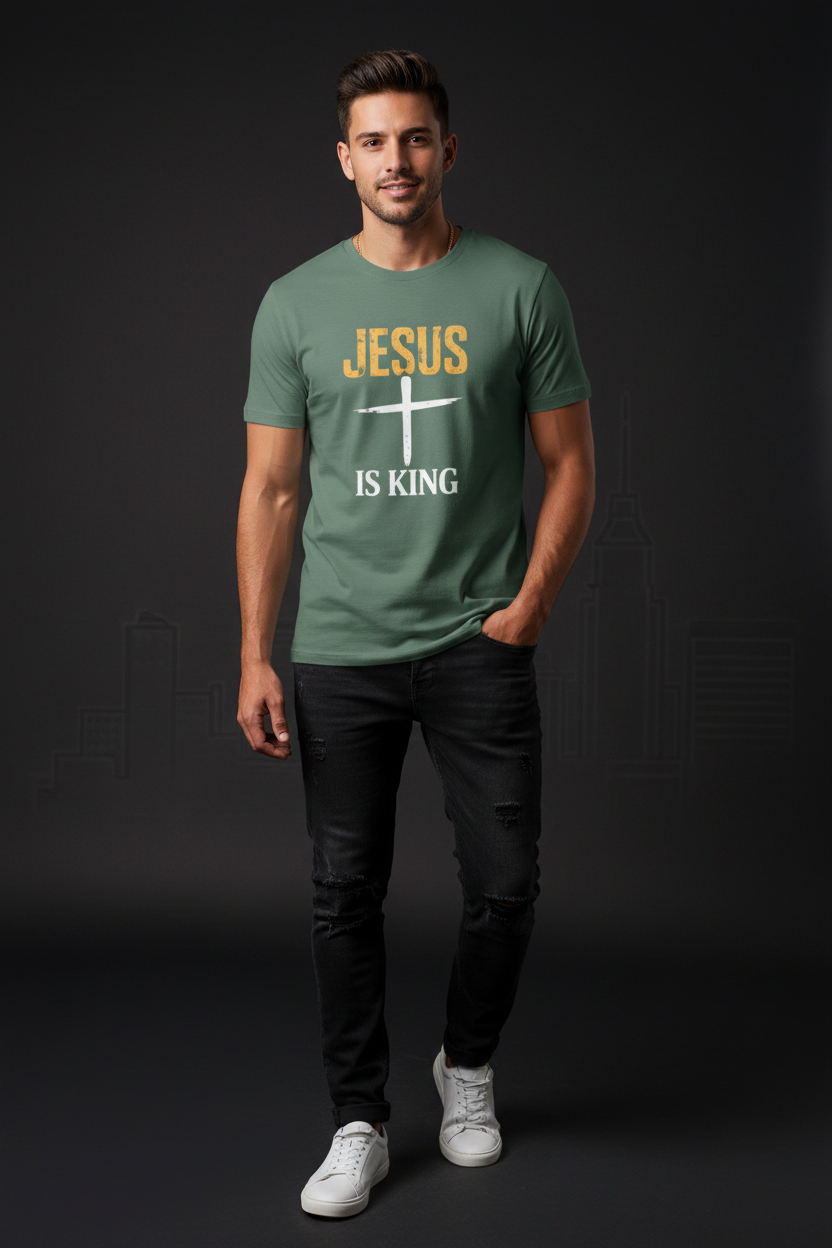 Jesus Is King  —  Faith Tee with Back 'JIK' Print
