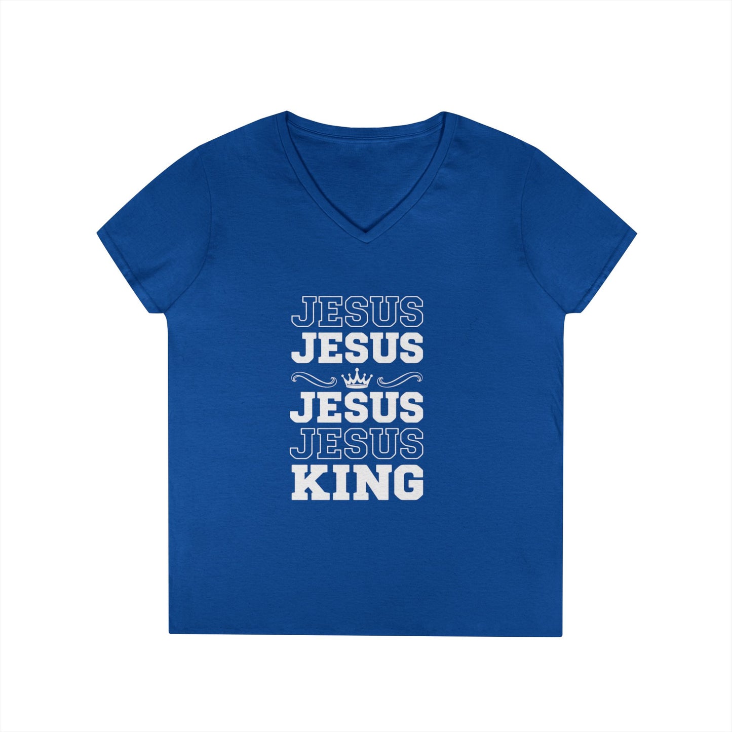 Echo His Name – V-Neck Ladies Tee