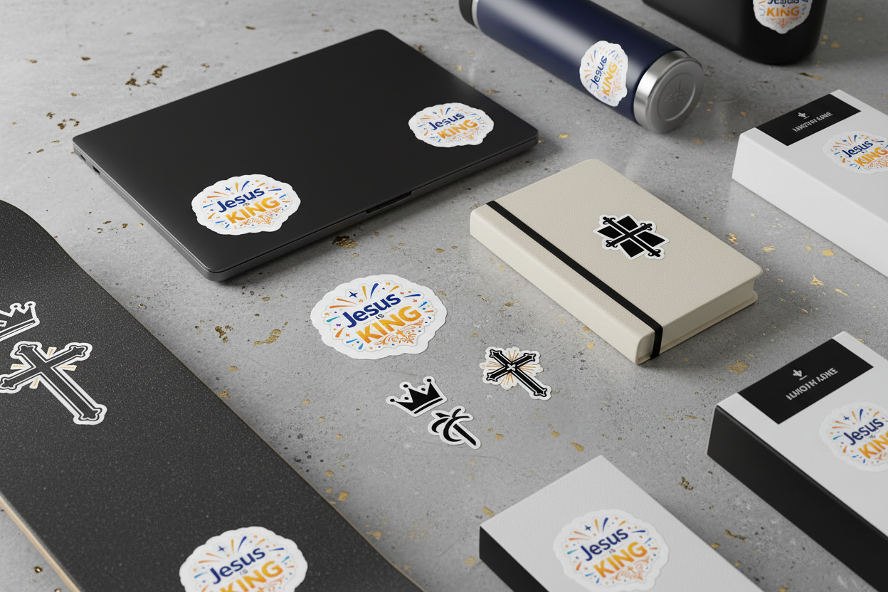 Jesus Is King Vinyl Sticker — Kids joy