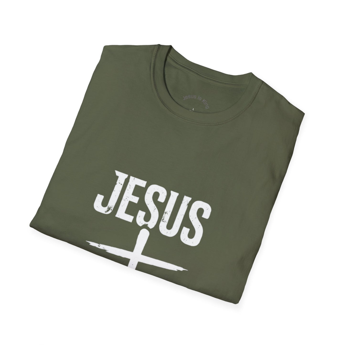 Cross Mark “Jesus Is King” —  Unisex Tee