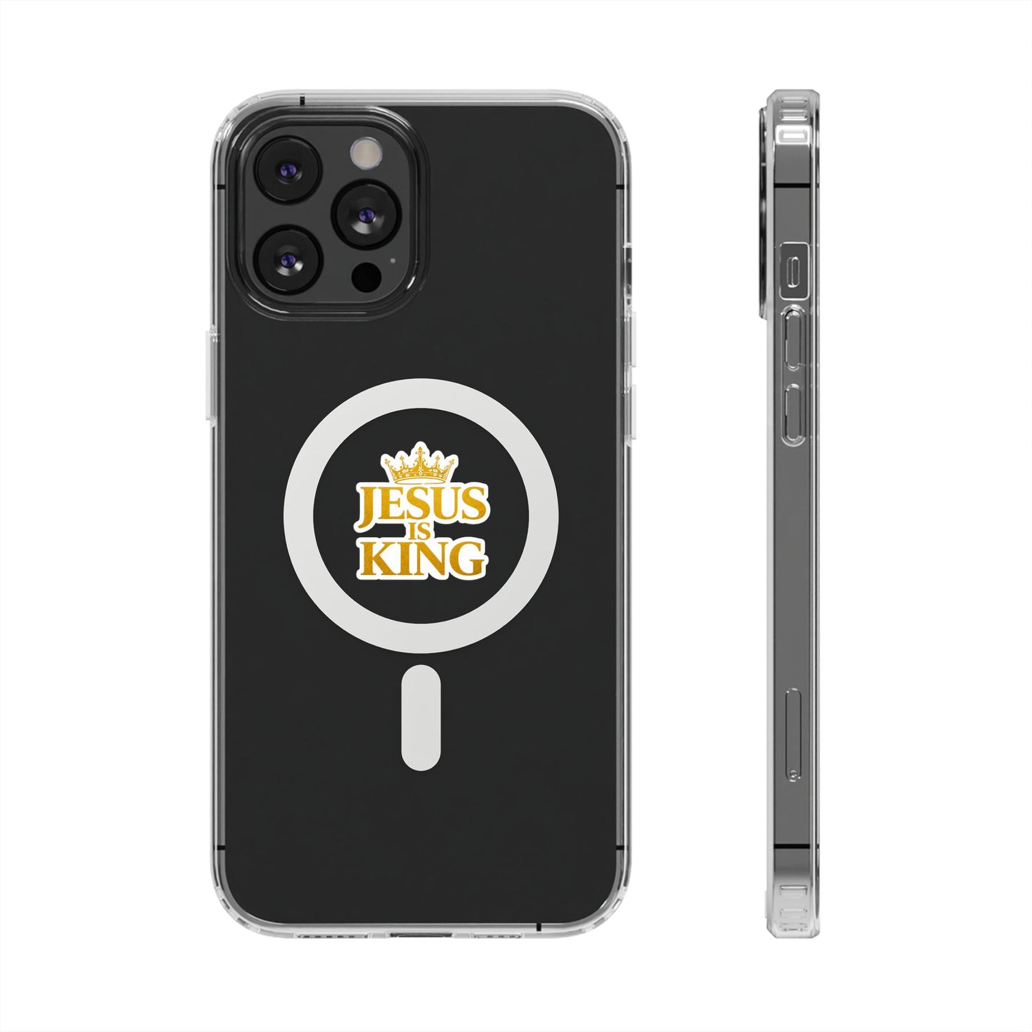 Jesus is King  — Clear Magnetic Phone Case