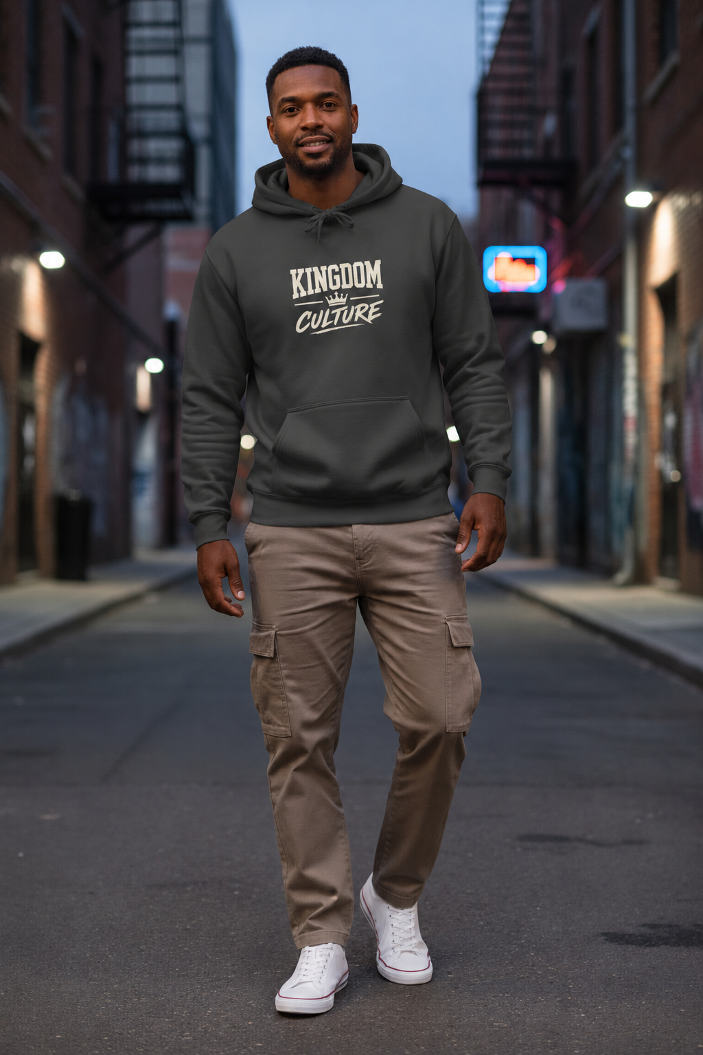JIK Kingdom Culture Garment-Dyed Hoodie
