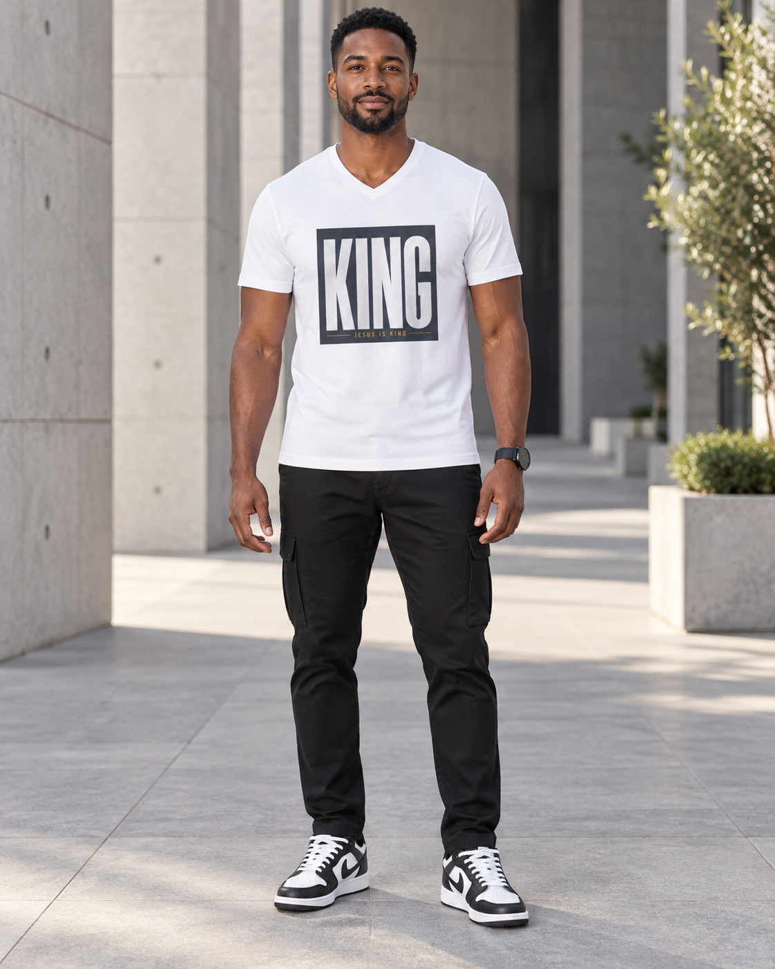 King Jesus —Men's White Tee