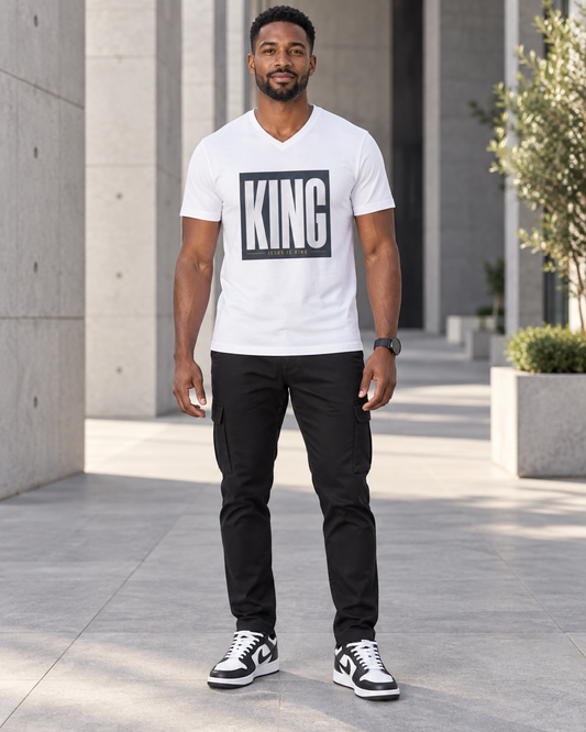 King Jesus —Men's White Tee