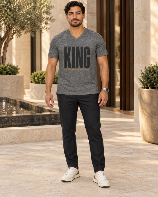 King Jesus Gray Tee