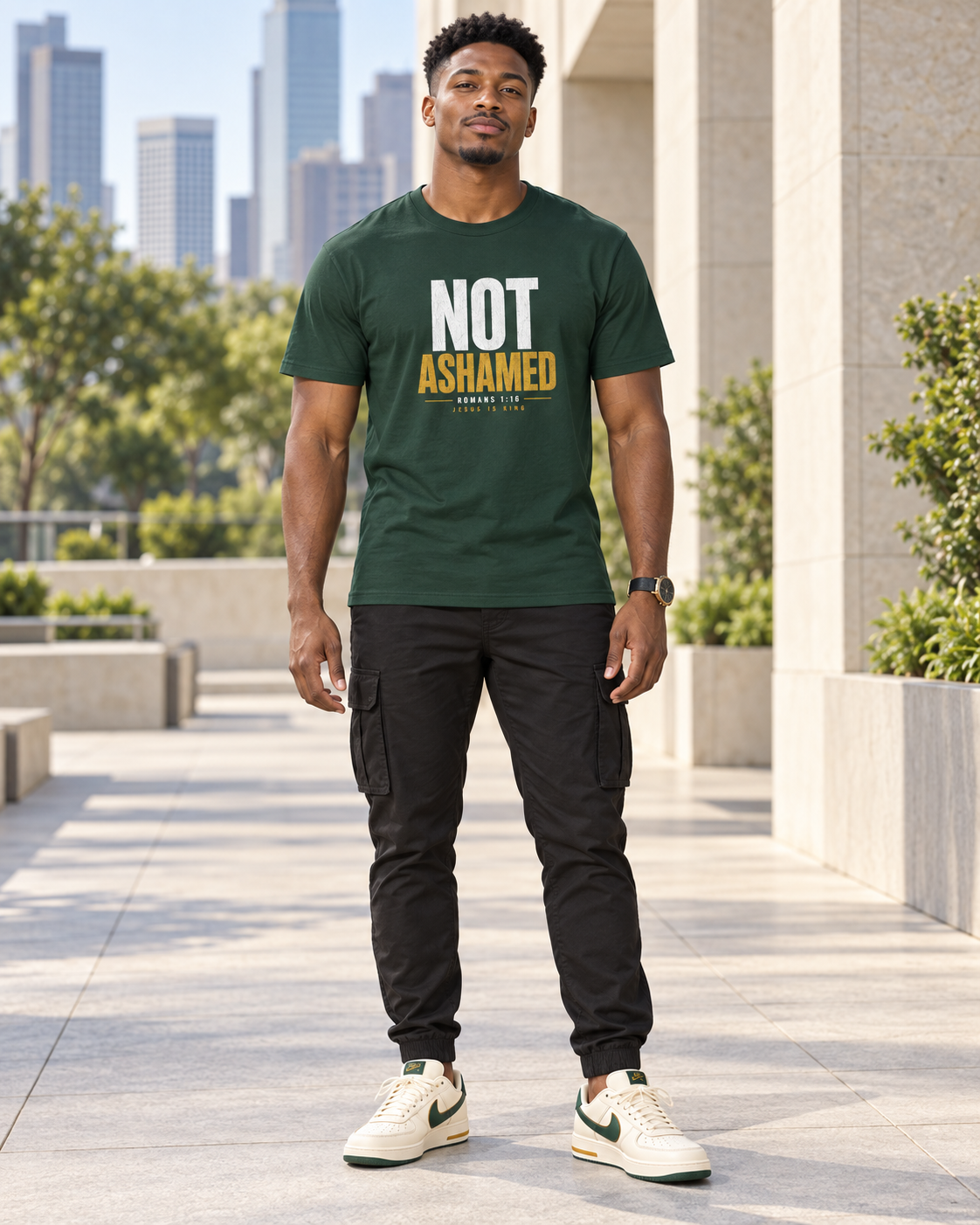 JIK "Not Ashamed" Military Colors Men's Tee