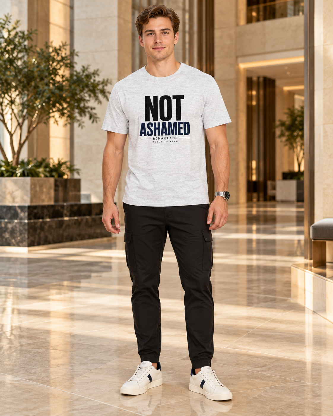 JIK Men's  — Not Ashamed (Gray Tees)