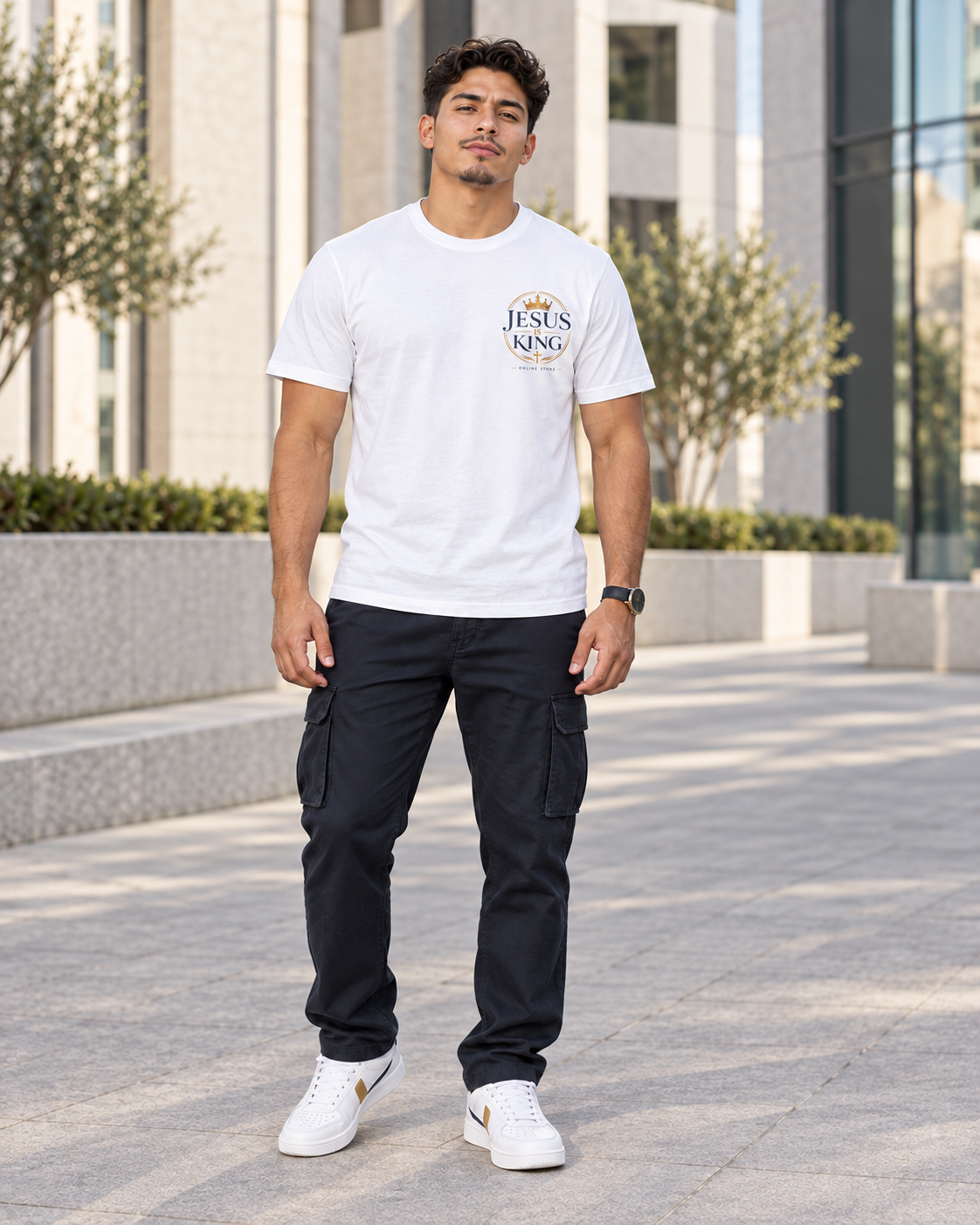 JIK White Tee- "Not Ashamed" Back
