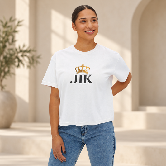 JIK Women's Boxy Tee — White