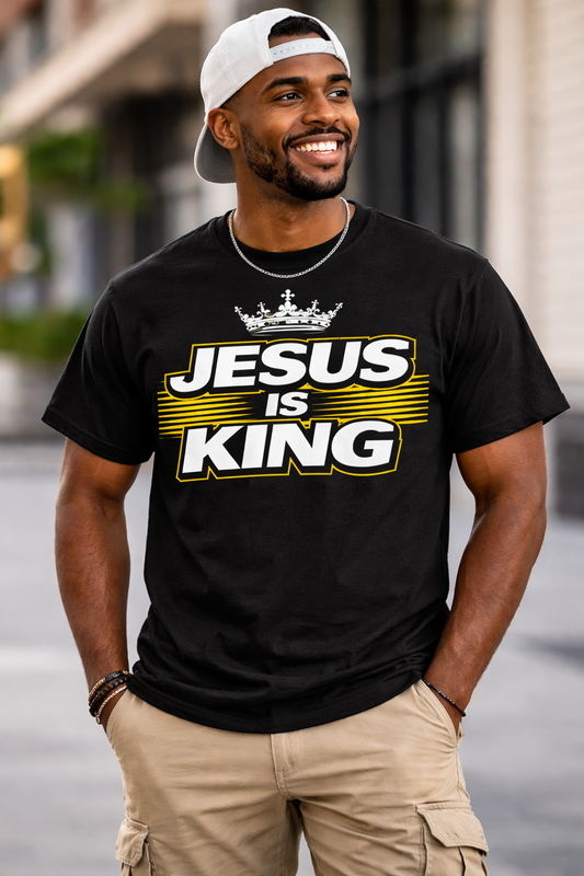 Jesus Is King  — Graphic Tee with Crown